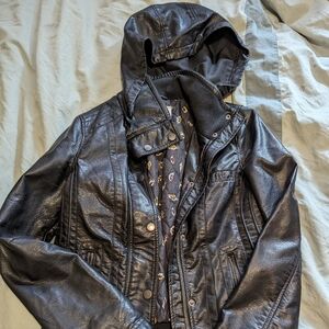 2 faux leather bomber jackets. Price is for both